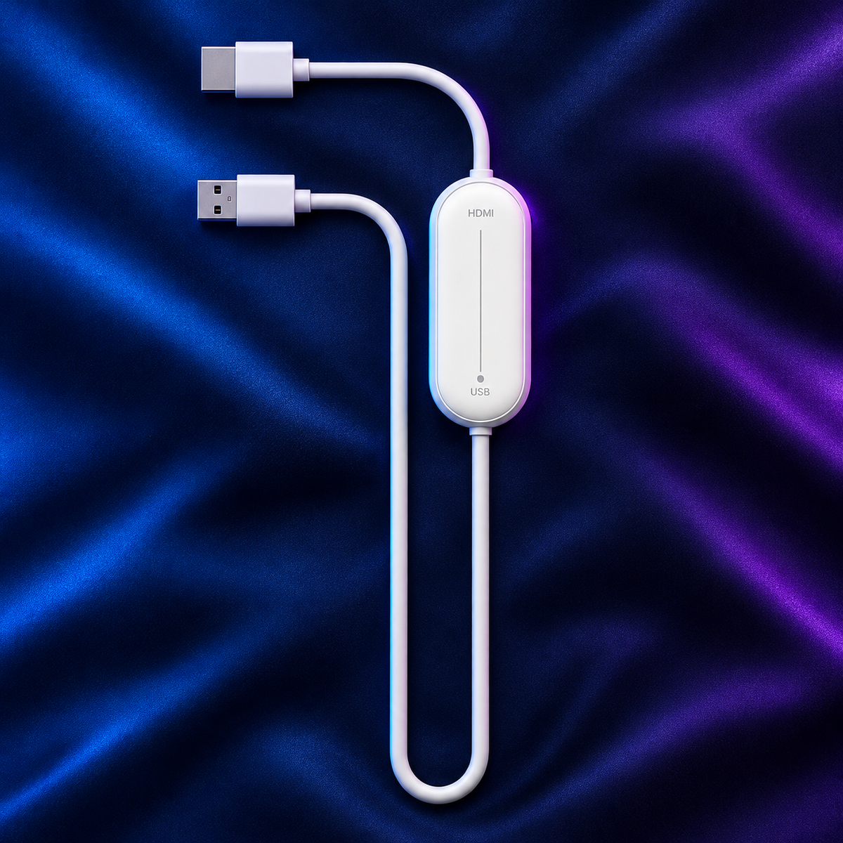 NovaCast white display receiver in NovaTech blue and purple studio detail image