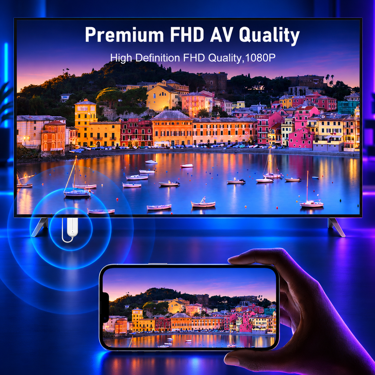 NovaCast feature image with original product information, NovaTech blue and purple styling